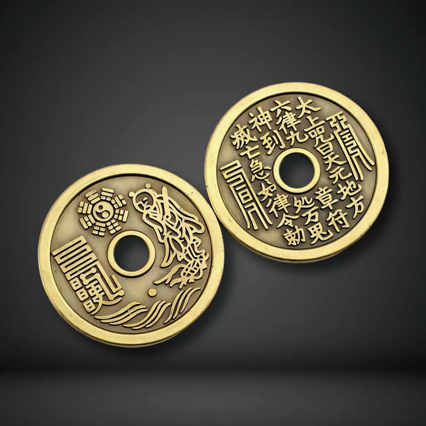 Antique Craft Shangui Bagua Copper Coin