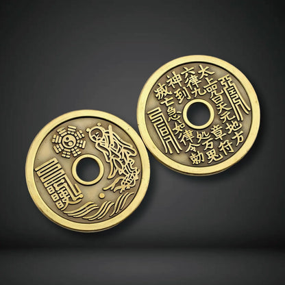 Antique Craft Shangui Bagua Copper Coin